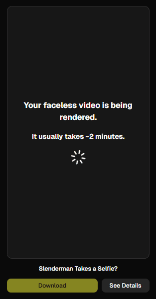 AI Slideshow generation in progress