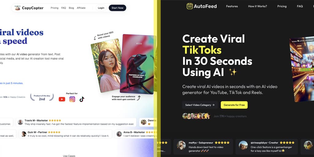 AutoFeed compared with Copycopter